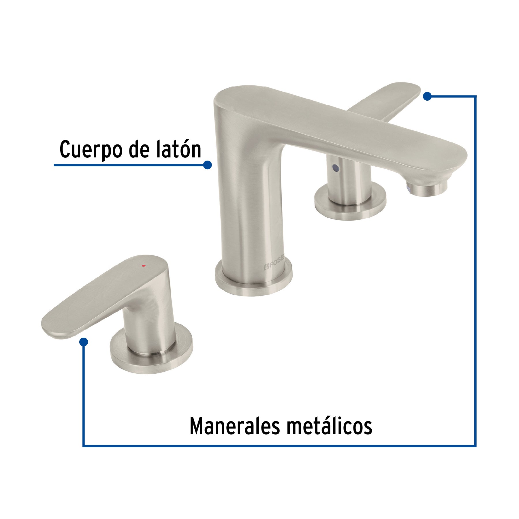 Mezcladora de taladros separados, satín, Riviera