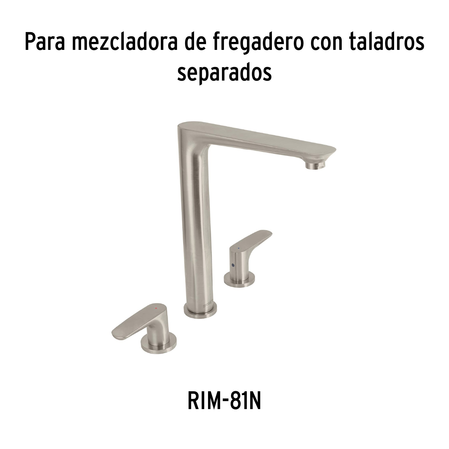 Juego de 2 manerales para lavabo, satin, Riviera