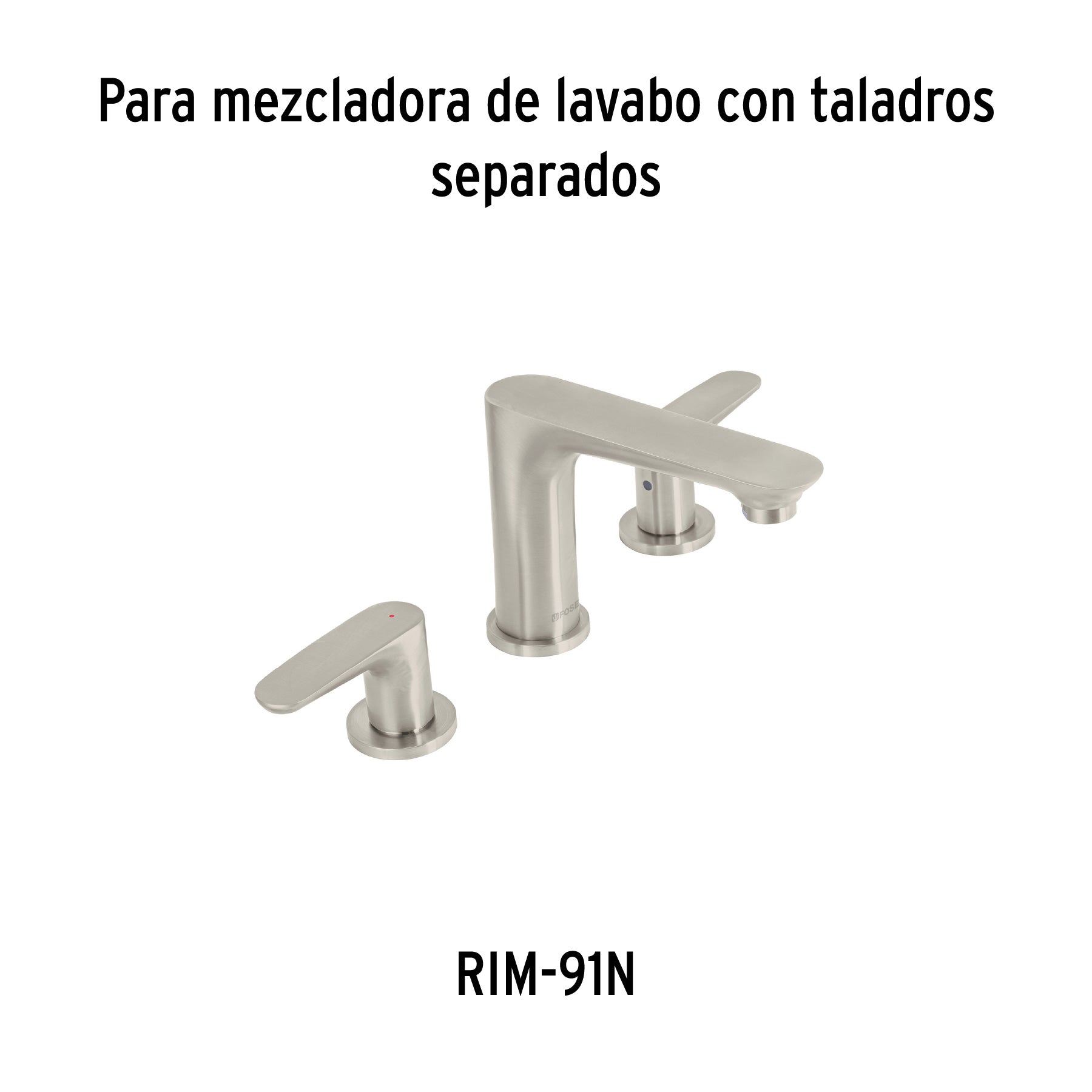 Juego de 2 manerales para lavabo, satin, Riviera