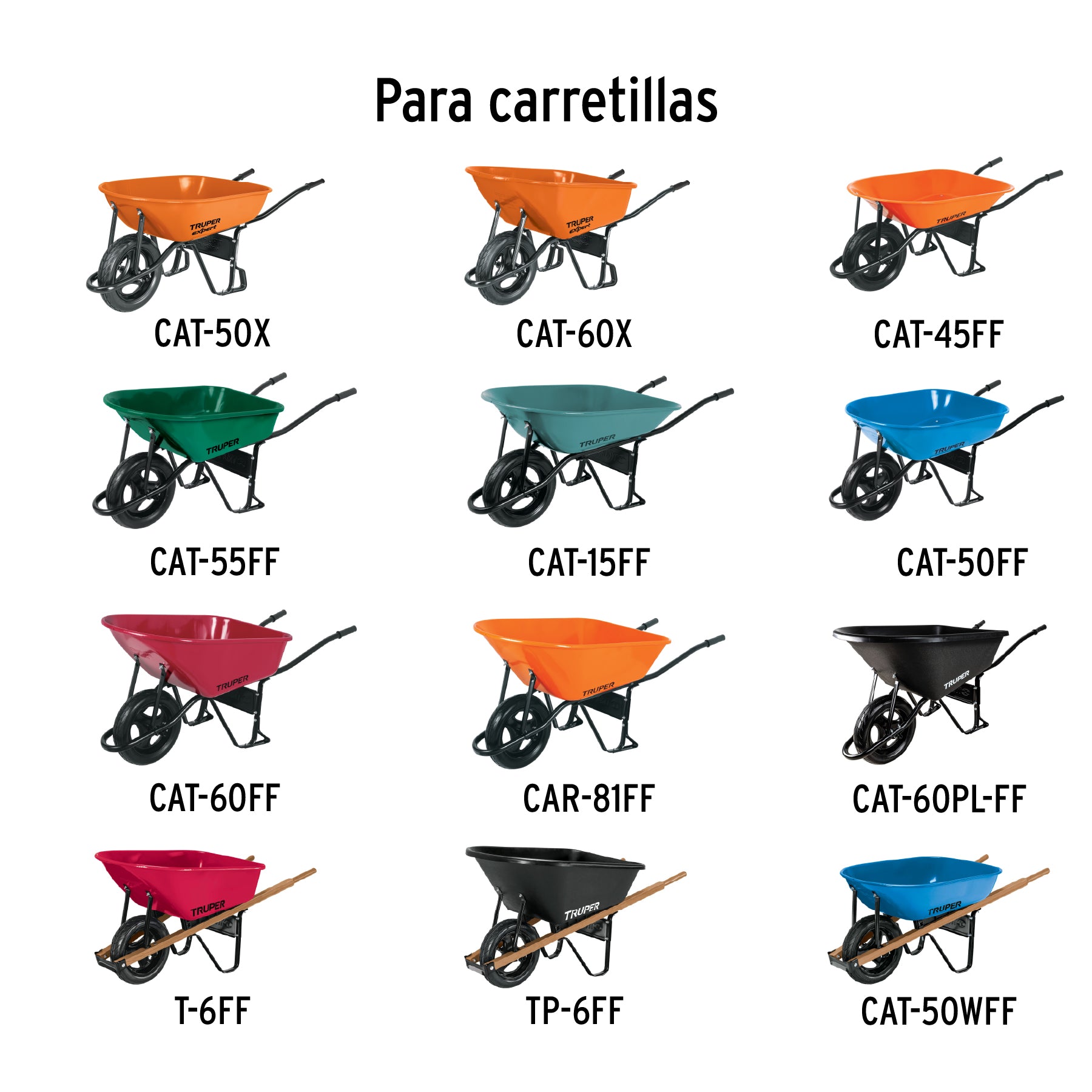 Llanta imponchable,16" con rin,eje y baleros para carretilla