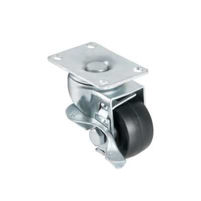 Rodaja hule 2-1/2', placa giratoria con freno, buje, 50kg