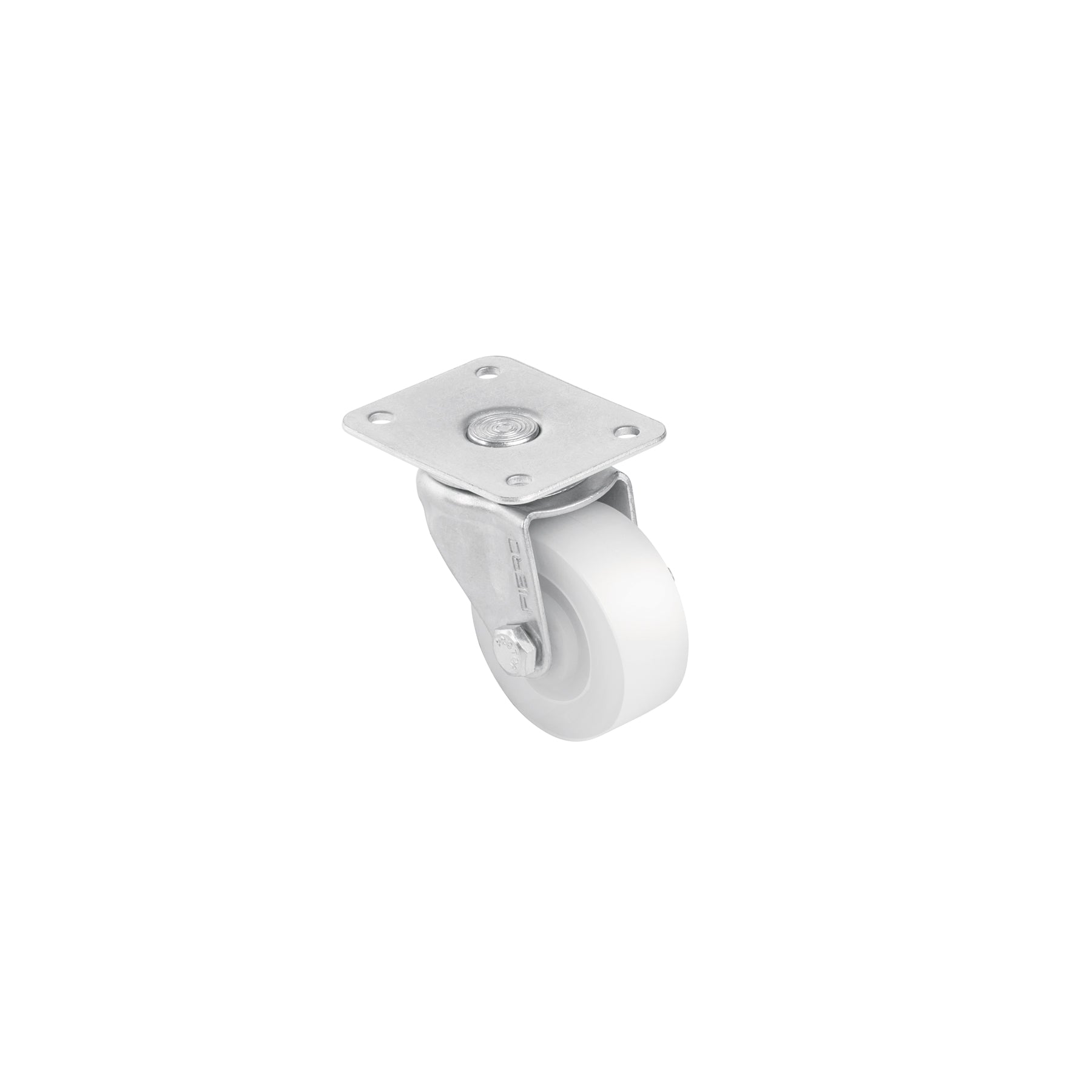 Rodaja de polietileno 2", placa giratoria, pisada 22mm