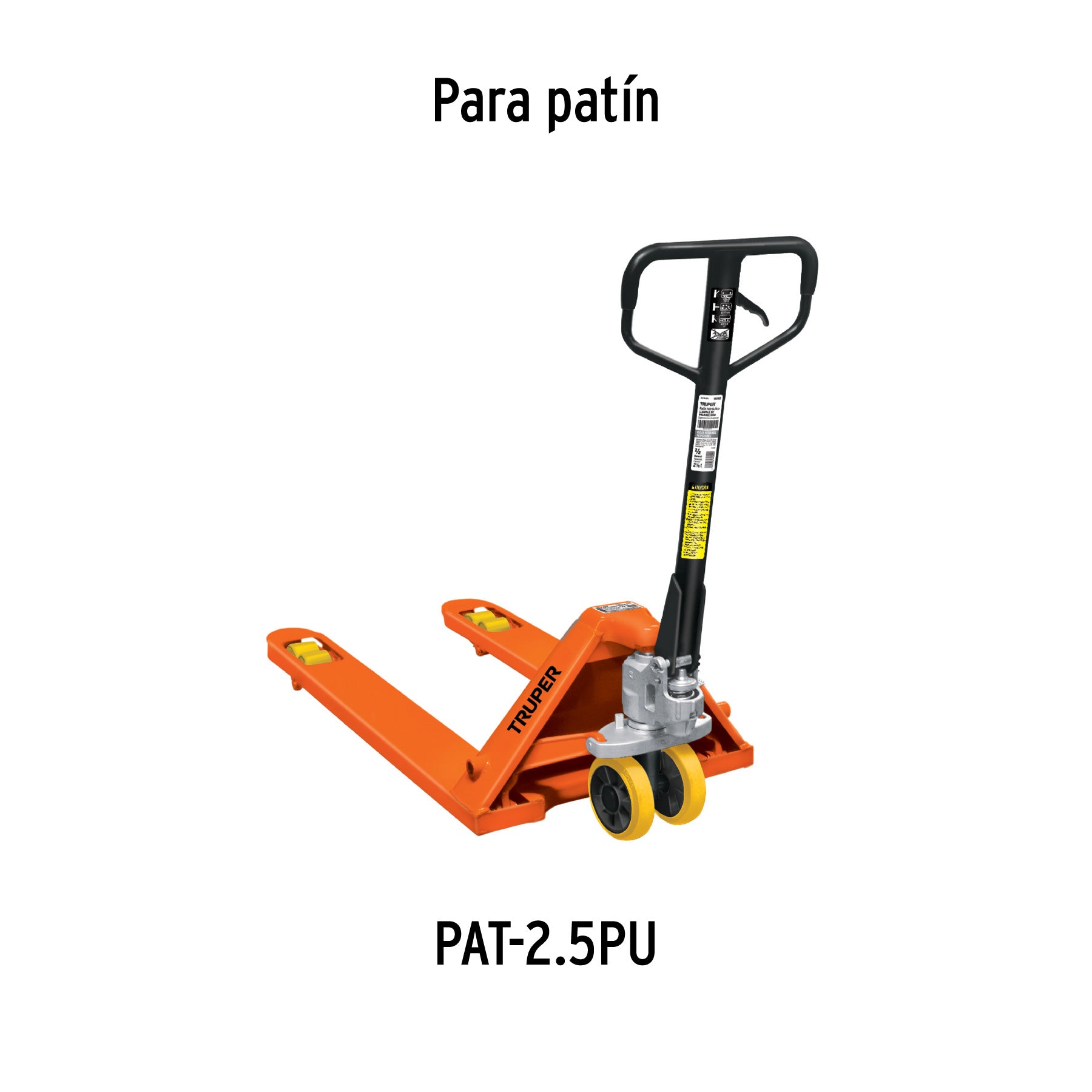 Rodillos para patín traspaleta 2.5 t, PAT-2.5PU, 2 piezas