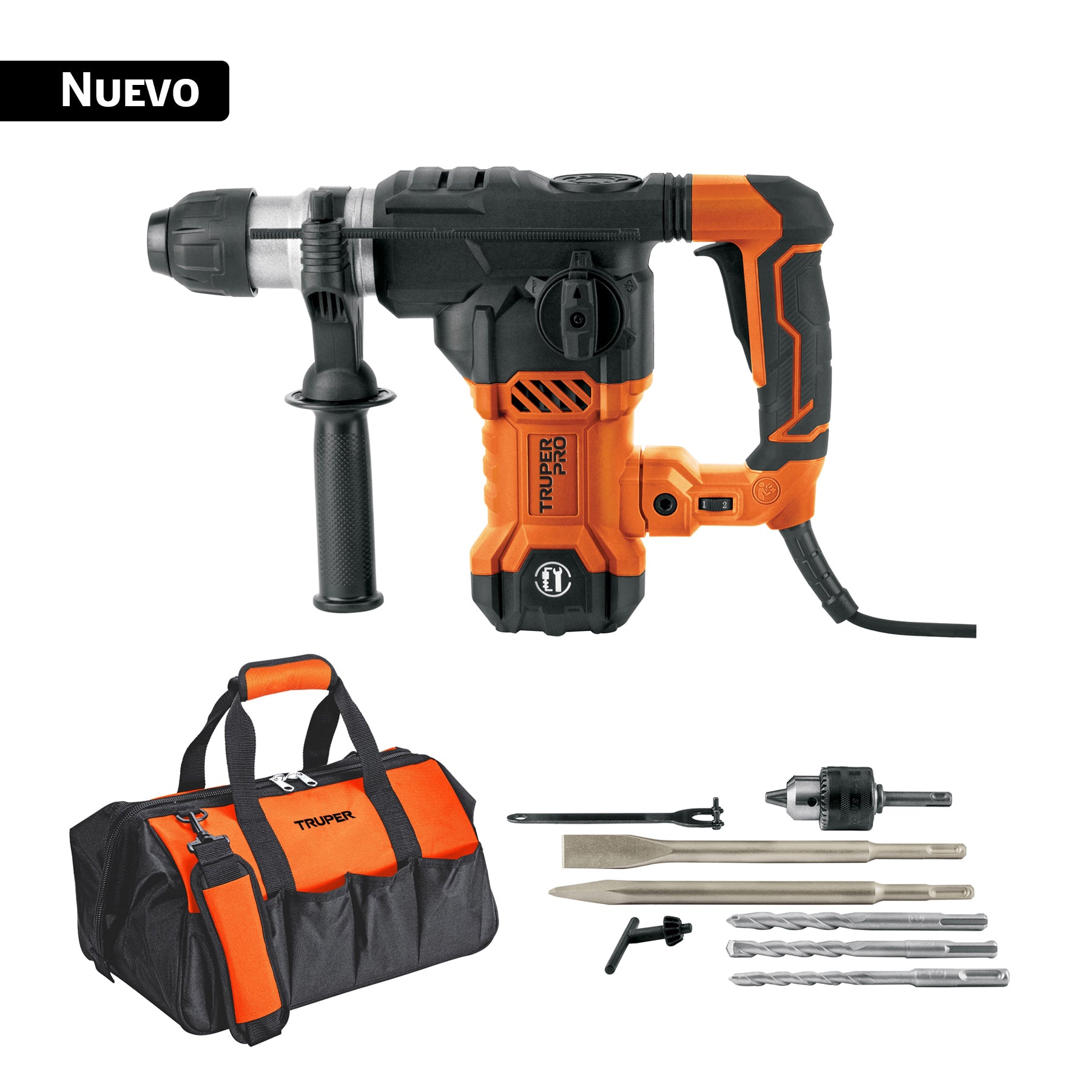 Rotomartillo SDS Plus 6 Joules, 1500W, TRUPER PR