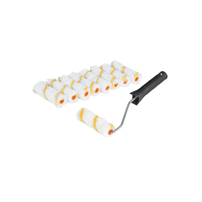 Kit 9 repuestos de mini rodillos de 4" y 1 maneral