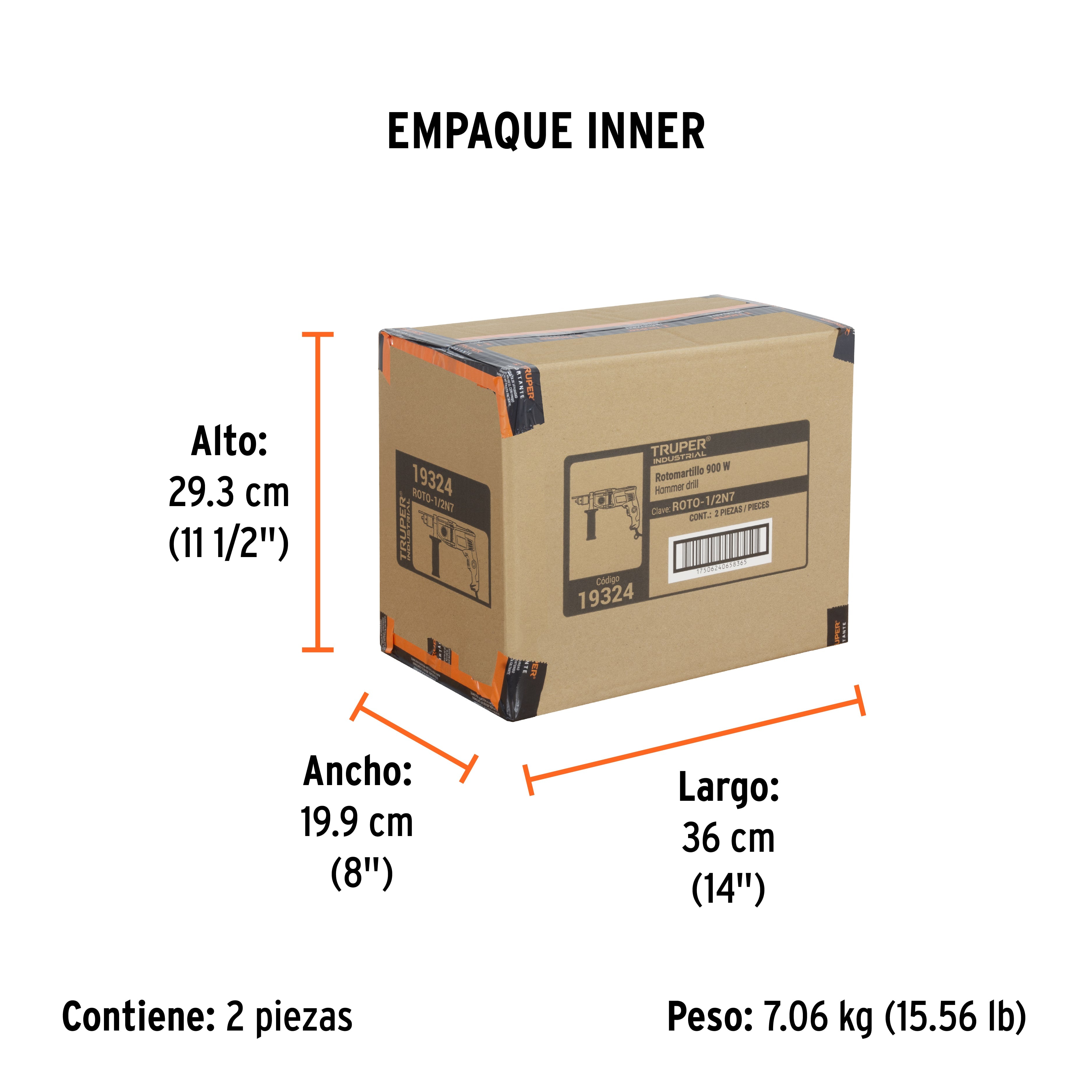 Rotomartillo industrial  1/2" 900 W