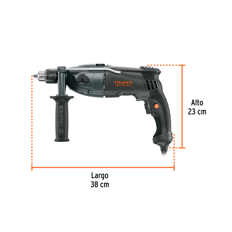 Rotomartillo/destornillador 1/2", 1200W, TRUPER INDUSTRIAL