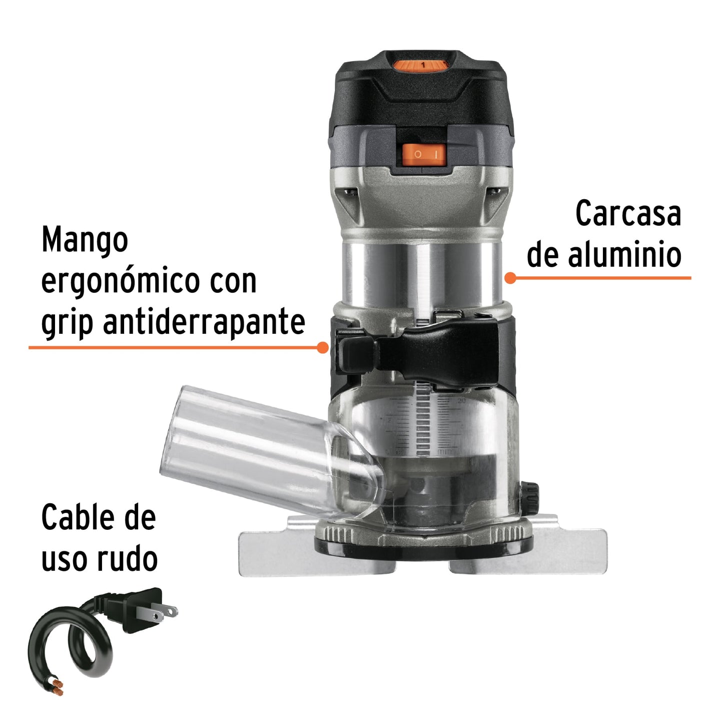 Mini router industrial 700 W, 3/4 HP, Truper