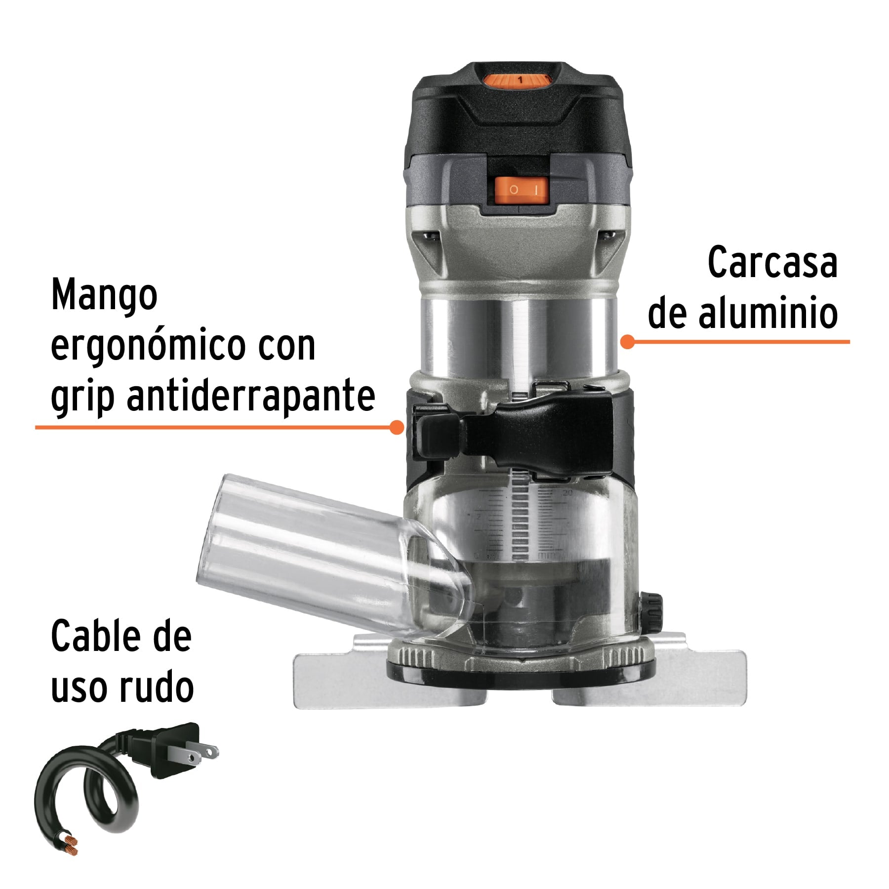 Mini router industrial 700 W, 3/4 HP, Truper