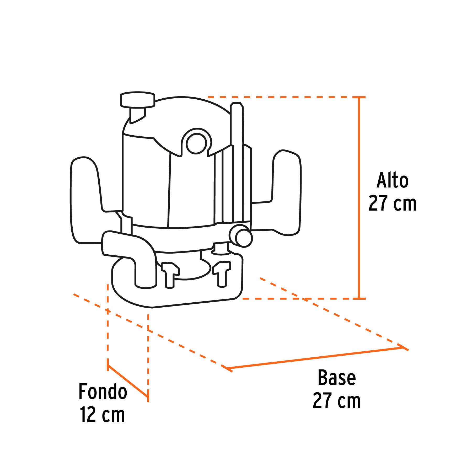 Rebajadora industrial 1-3/4 hp 1200w