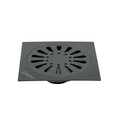Resumidero cuadrado 6'x 6', acero inoxidable, negro, gota