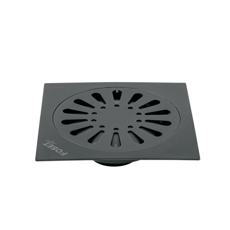 Resumidero cuadrado 6'x 6', acero inoxidable, negro, gota