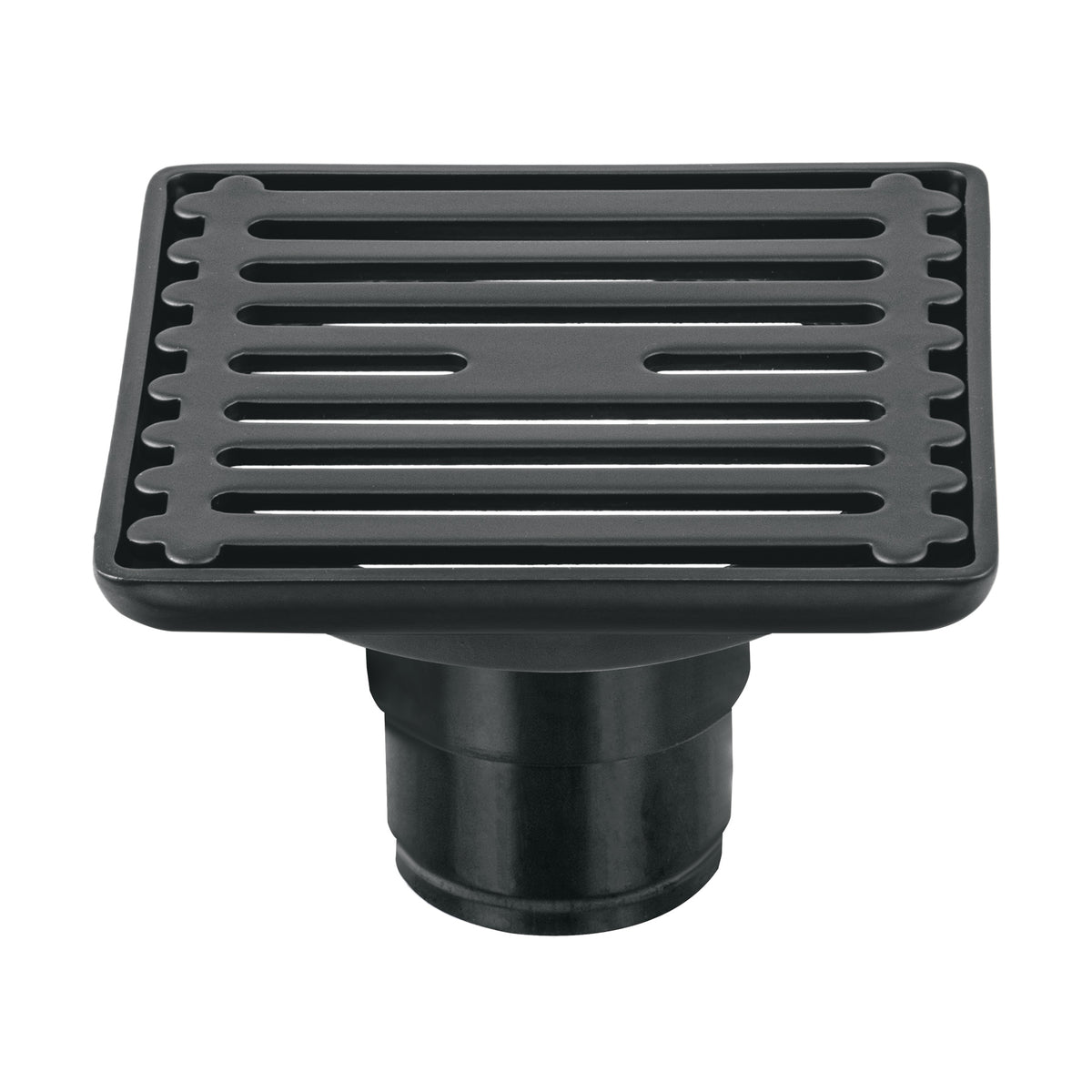Resumidero cuadrado 4'x 4', acero inoxidable, negro, Aqua