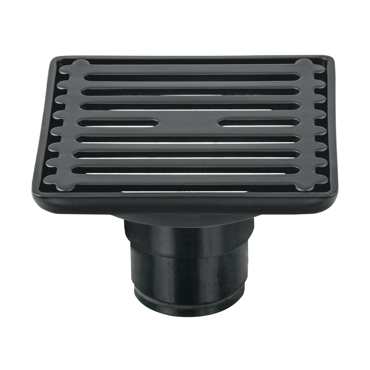 Resumidero cuadrado 4'x 4', acero inoxidable, negro, Aqua