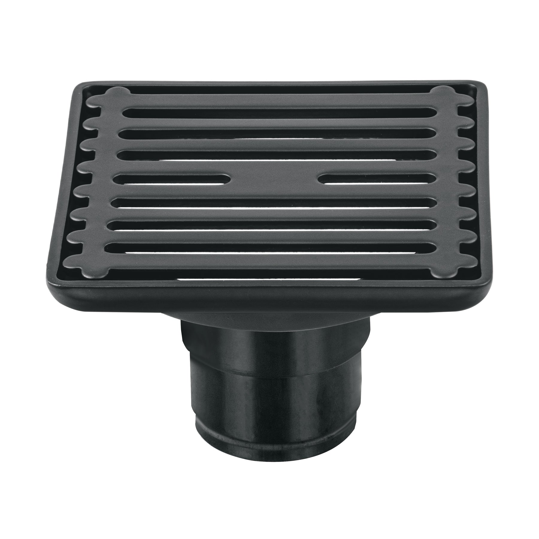 Resumidero cuadrado 4'x 4', acero inoxidable, negro, Aqua