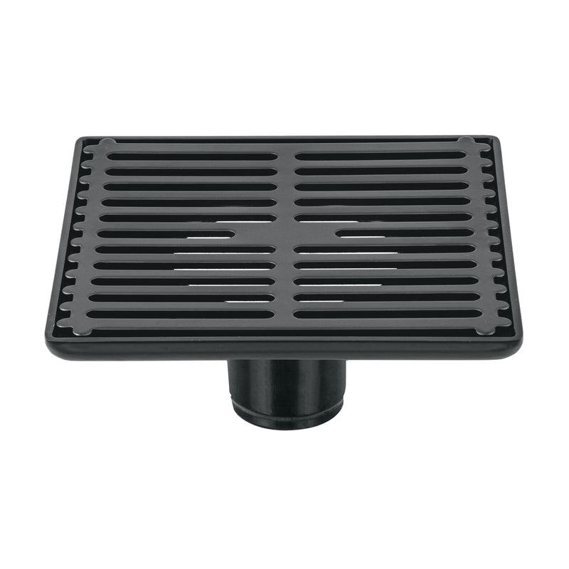 Resumidero cuadrado 6'x 6', acero inoxidable, negro, Aqua