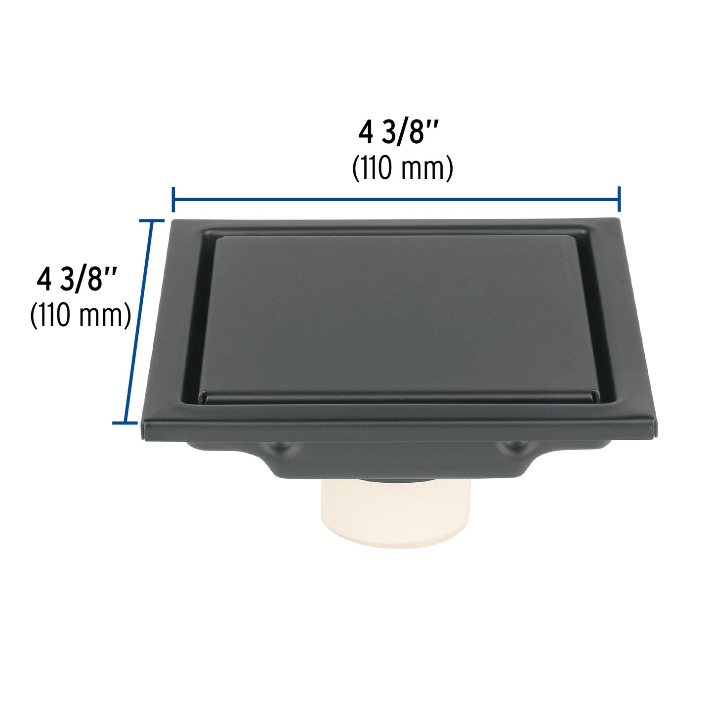 Resumidero reversible 4', anti olores, acero inox, negro, Aq