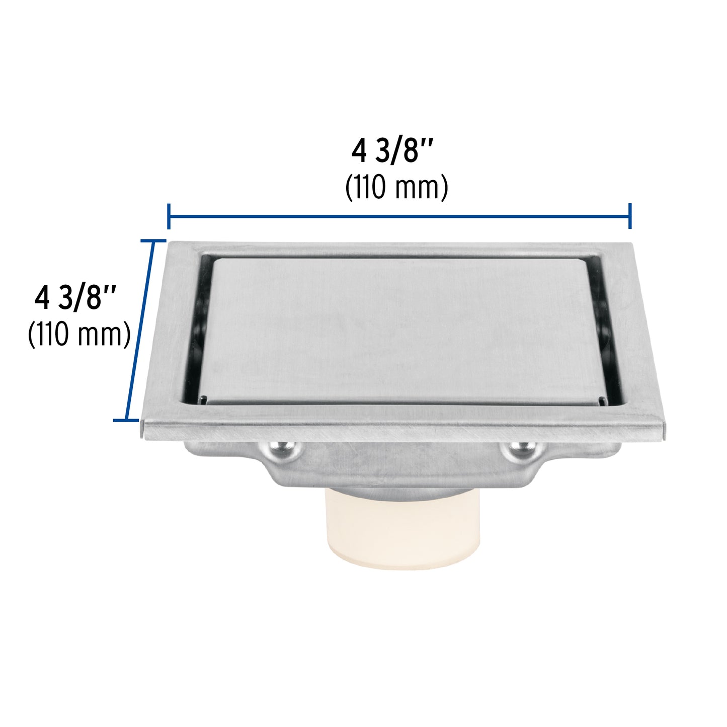 Resumidero reversible de 4', anti olores, acero inox, Aqua