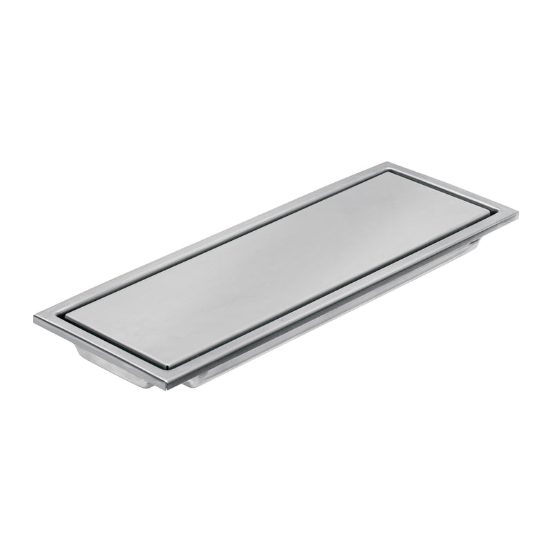 Resumidero largo reversible de 12', acero inox, Aqua