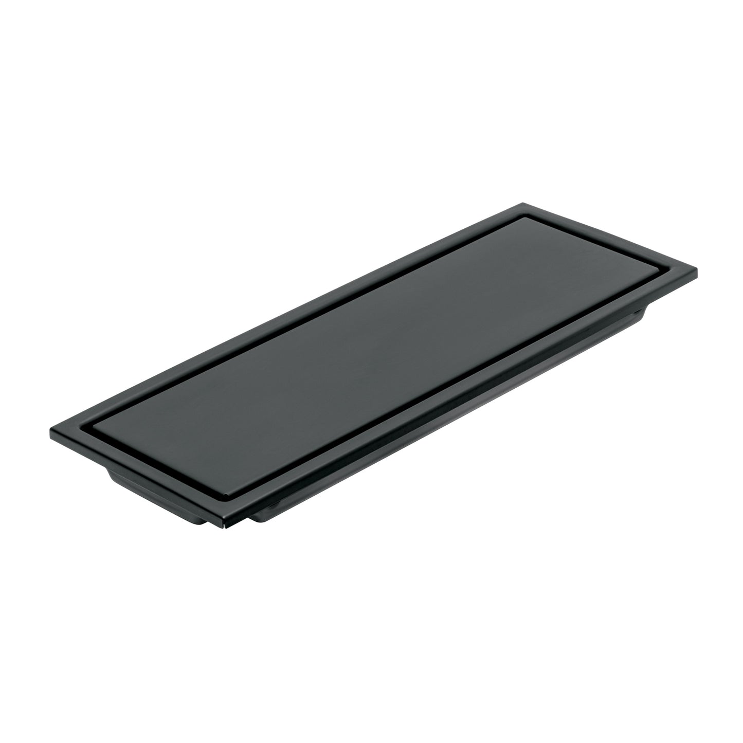 Resumidero largo reversible de 12', acero inox, negro, Aqua