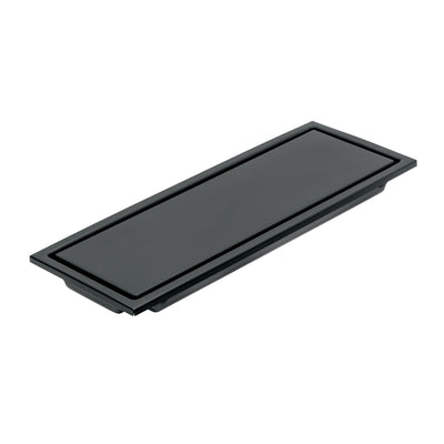 Resumidero largo reversible de 12', acero inox, negro, Aqua