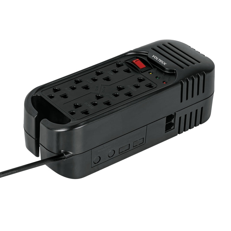 Regulador de voltaje de 1600 VA / 800 W 8 contactos, Volteck