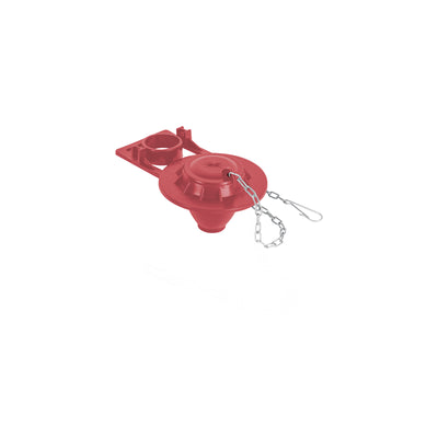 Sapo para WC, silicona azul ajustable, cadena inoxidable, 2"