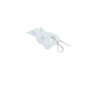 Sapo para WC, PVC transparente con cadena inoxidable, 2"