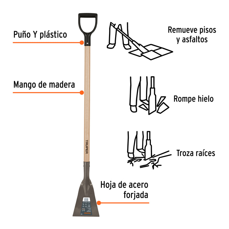 Raspador 7", puño "d", mango 42"