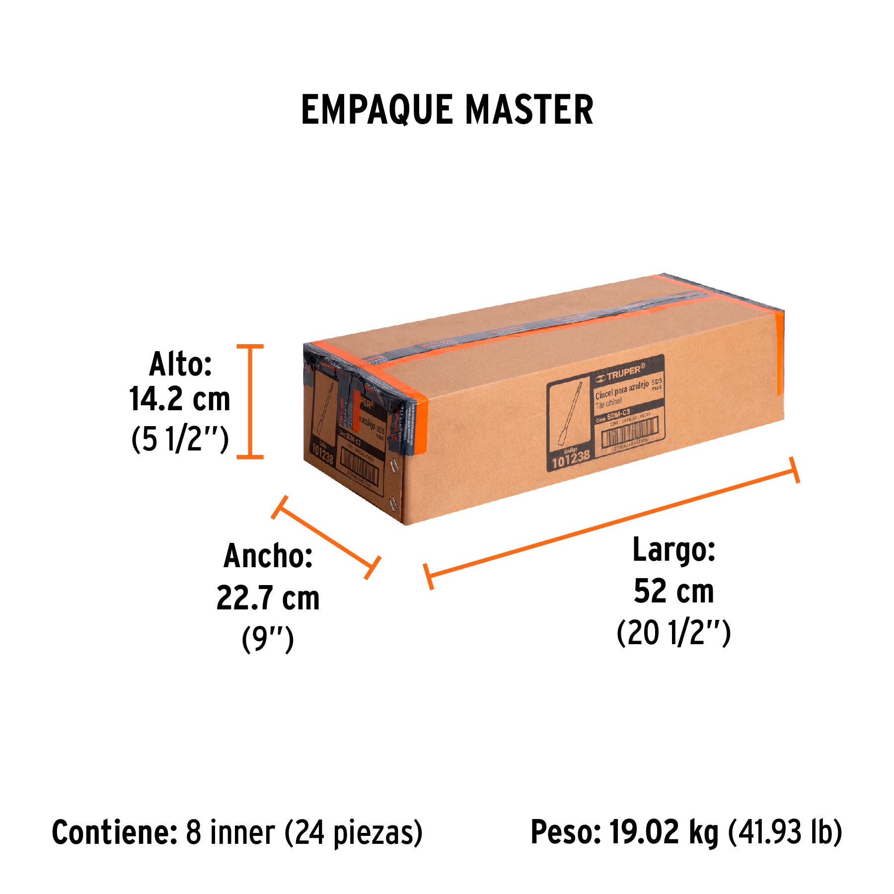 Cincel para azulejo SDS max 16' X 1.5'