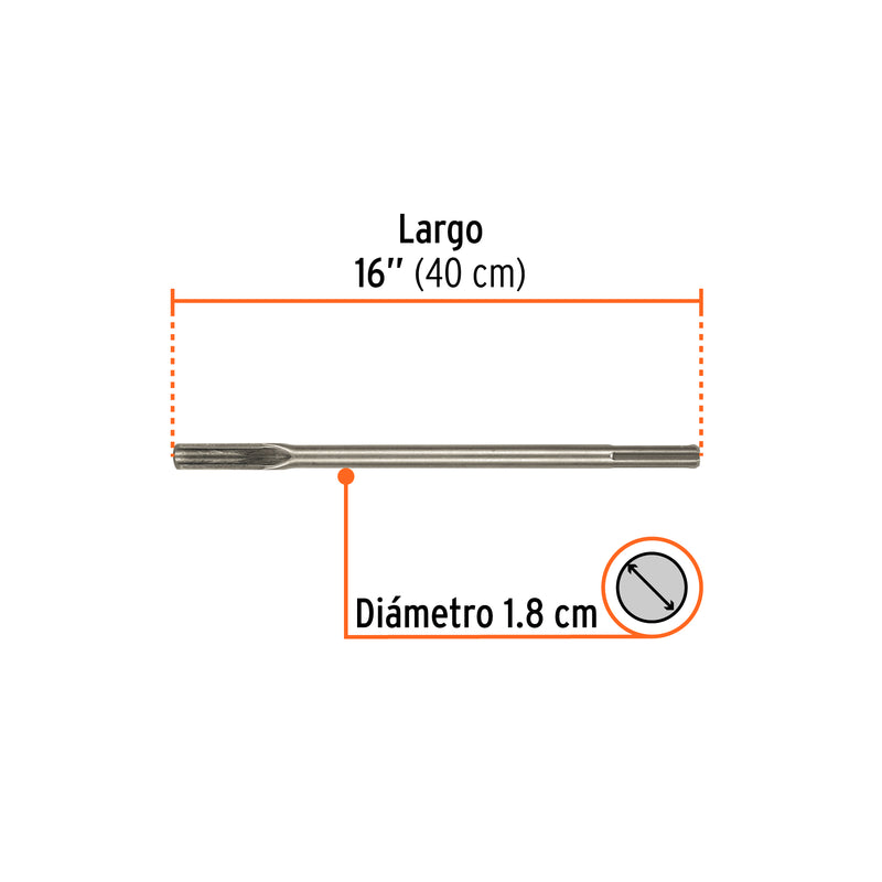 Cincel para acanalado SDS max 16'