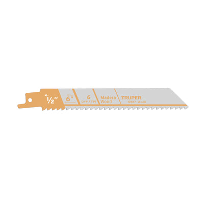 Segueta sierra sable, 6", 6 DPP, recta para madera, 2 pzas