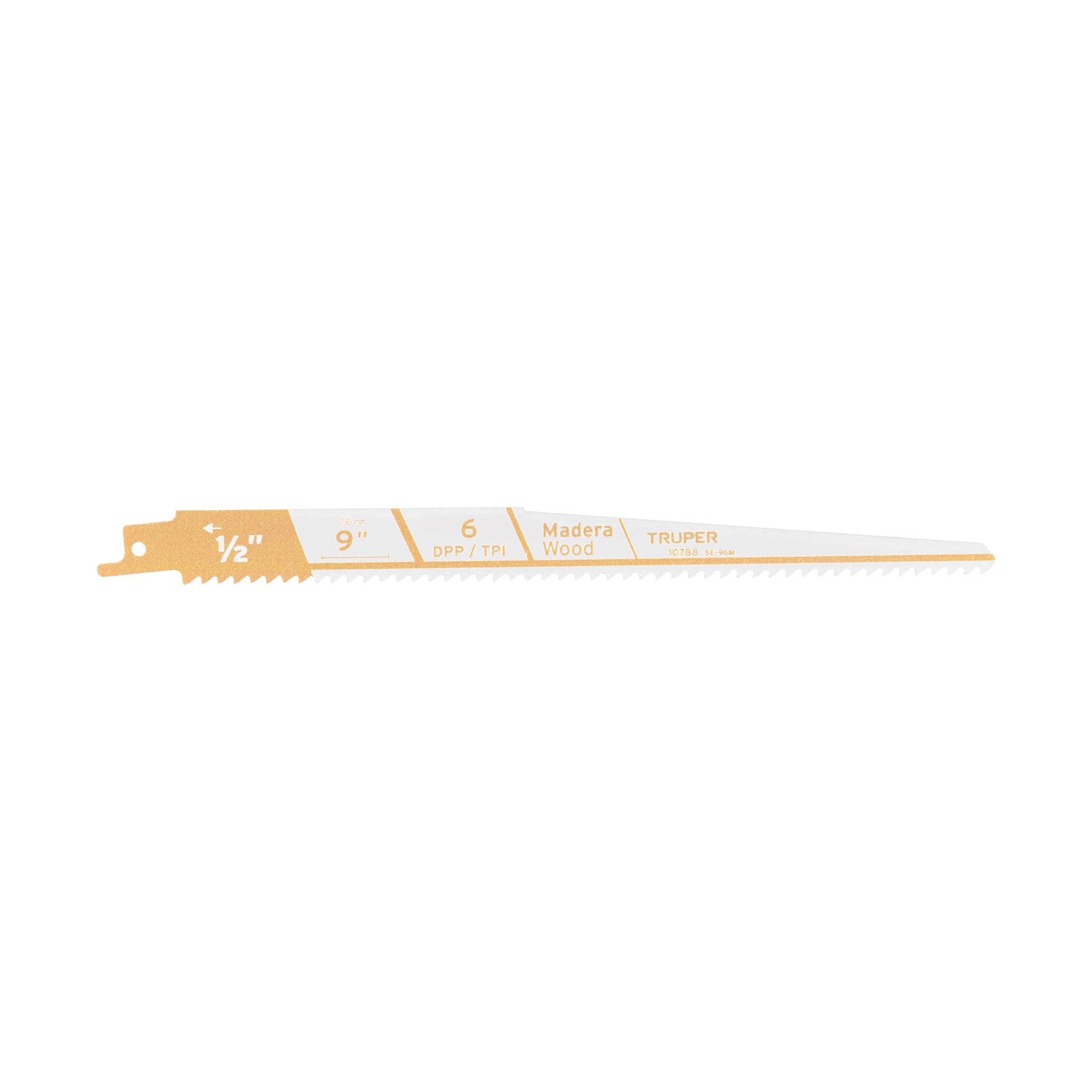 Segueta sierra sable, 9", 6 DPP, cónica para madera, 2 pzas