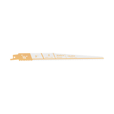 Segueta sierra sable, 9", 6 DPP, cónica para madera, 2 pzas
