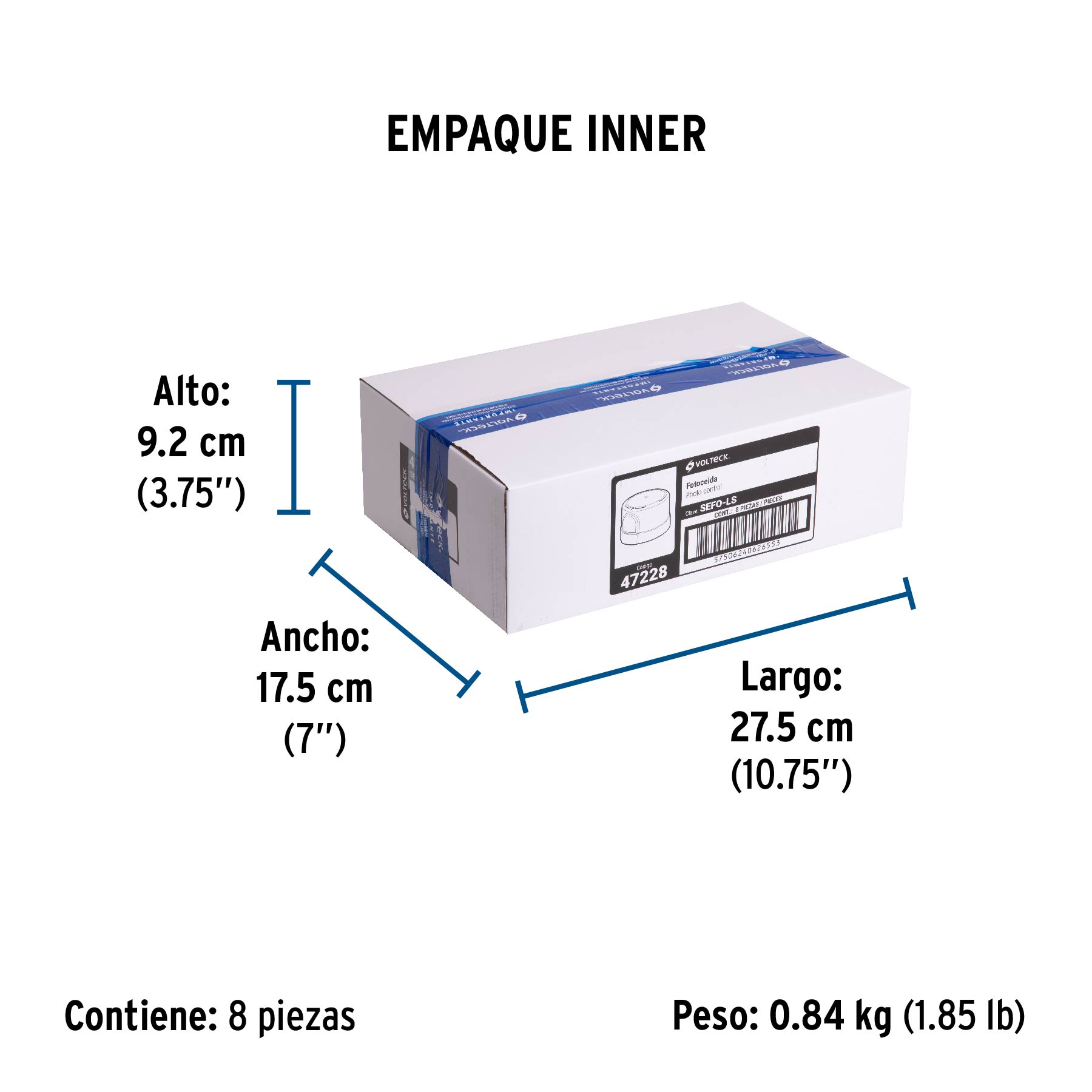 Sensor fotoeléctrico para luminario suburbano