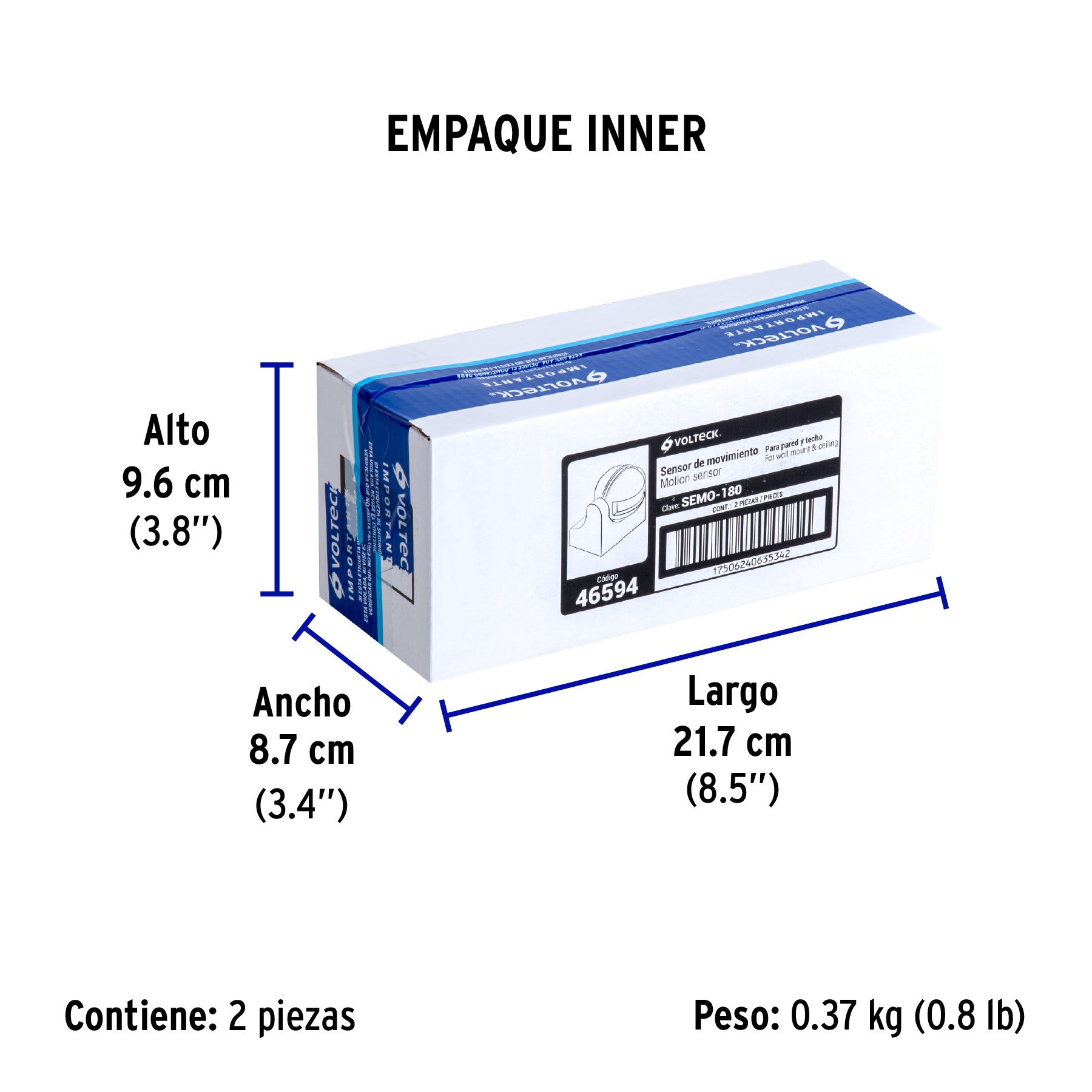 Sensor de movimiento de 180°
