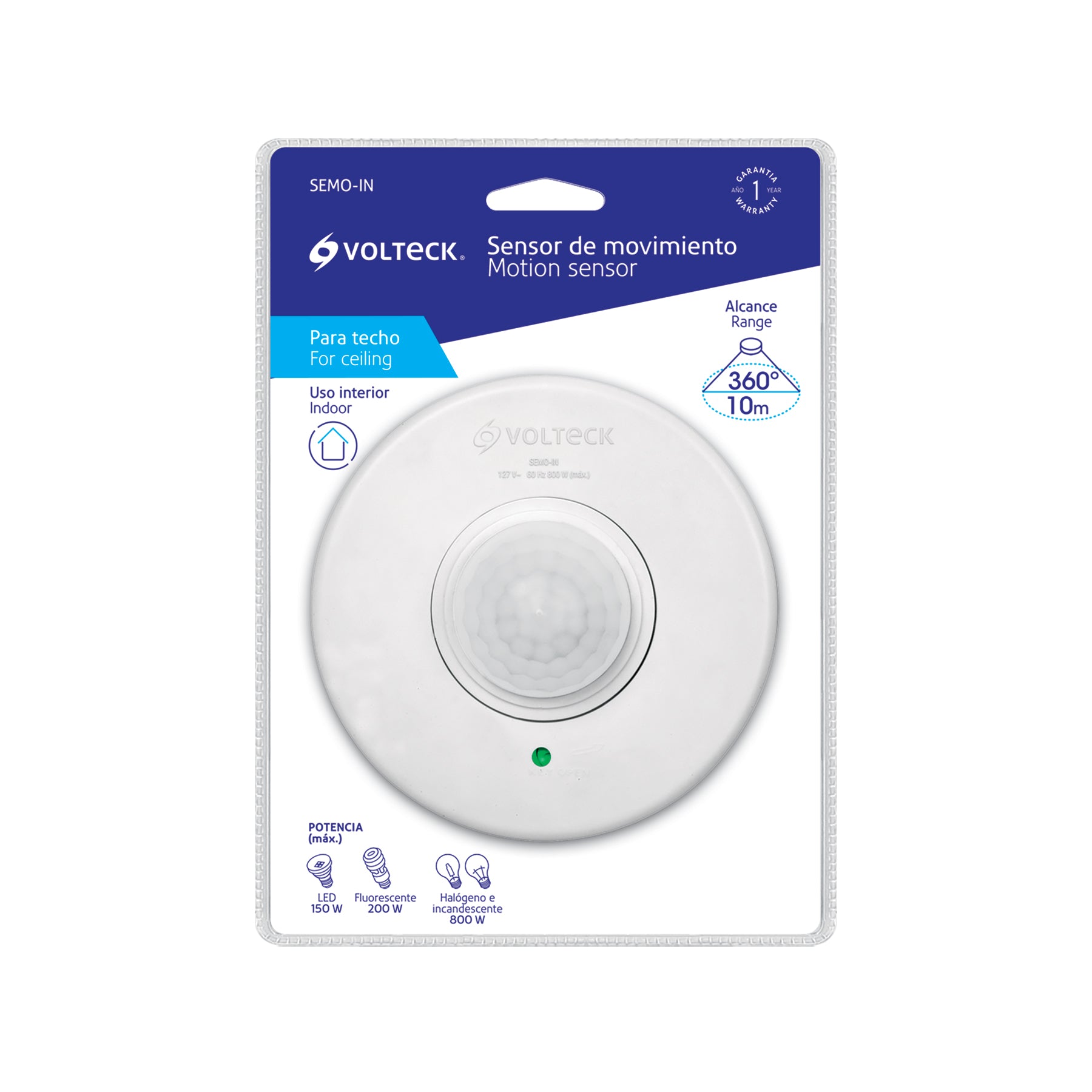 Sensor de movimiento para interior, línea Classic, Volteck