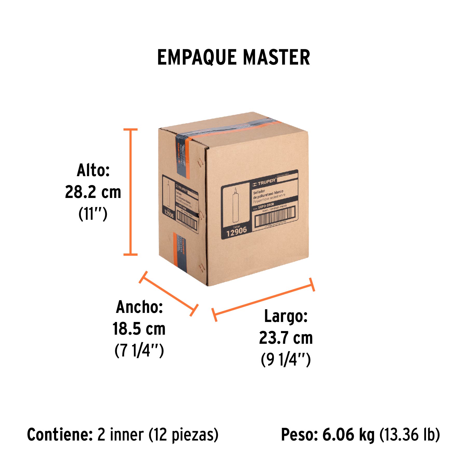 Sellador de poliuretano, blanco, 280 ml