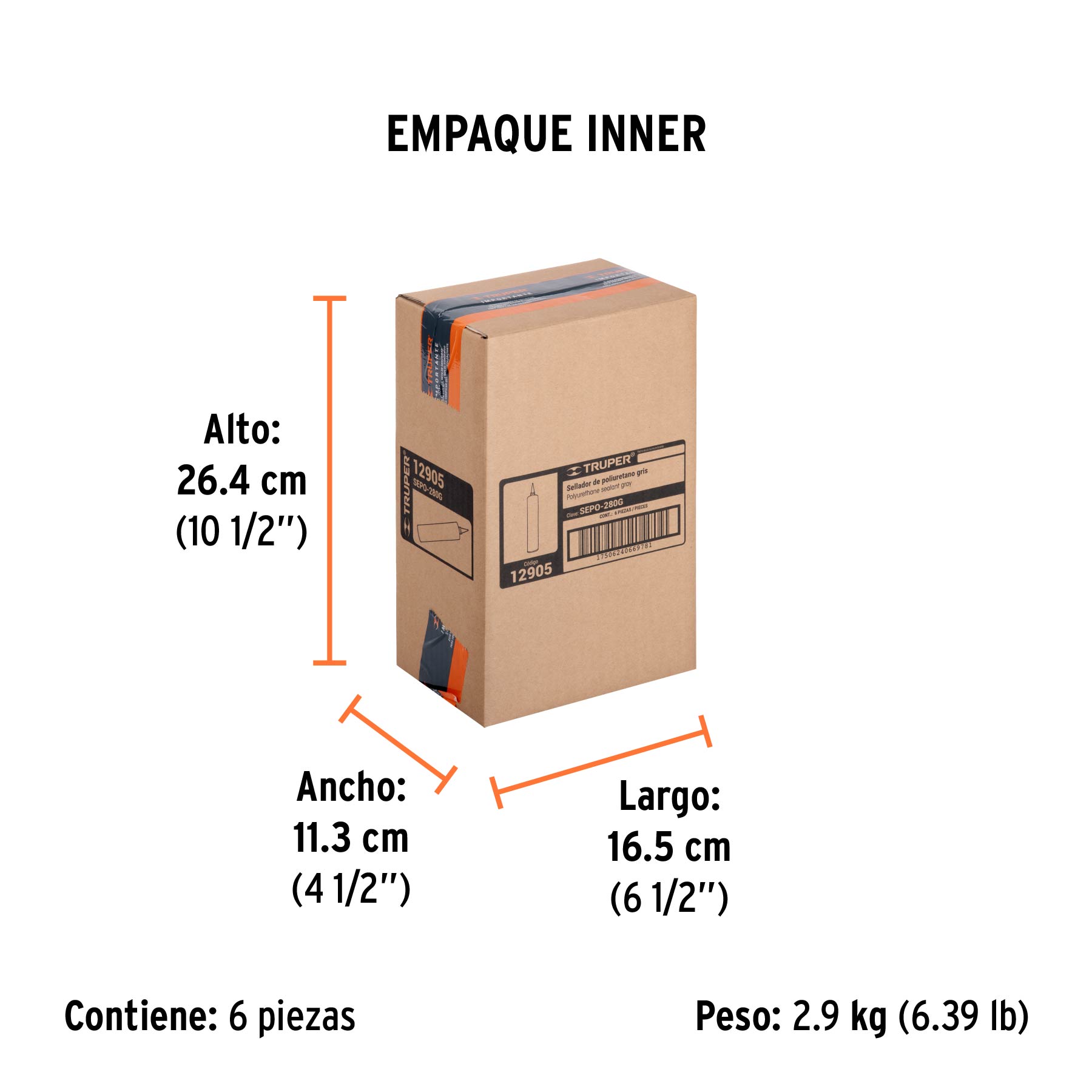 Sellador de poliuretano, gris, 280 ml