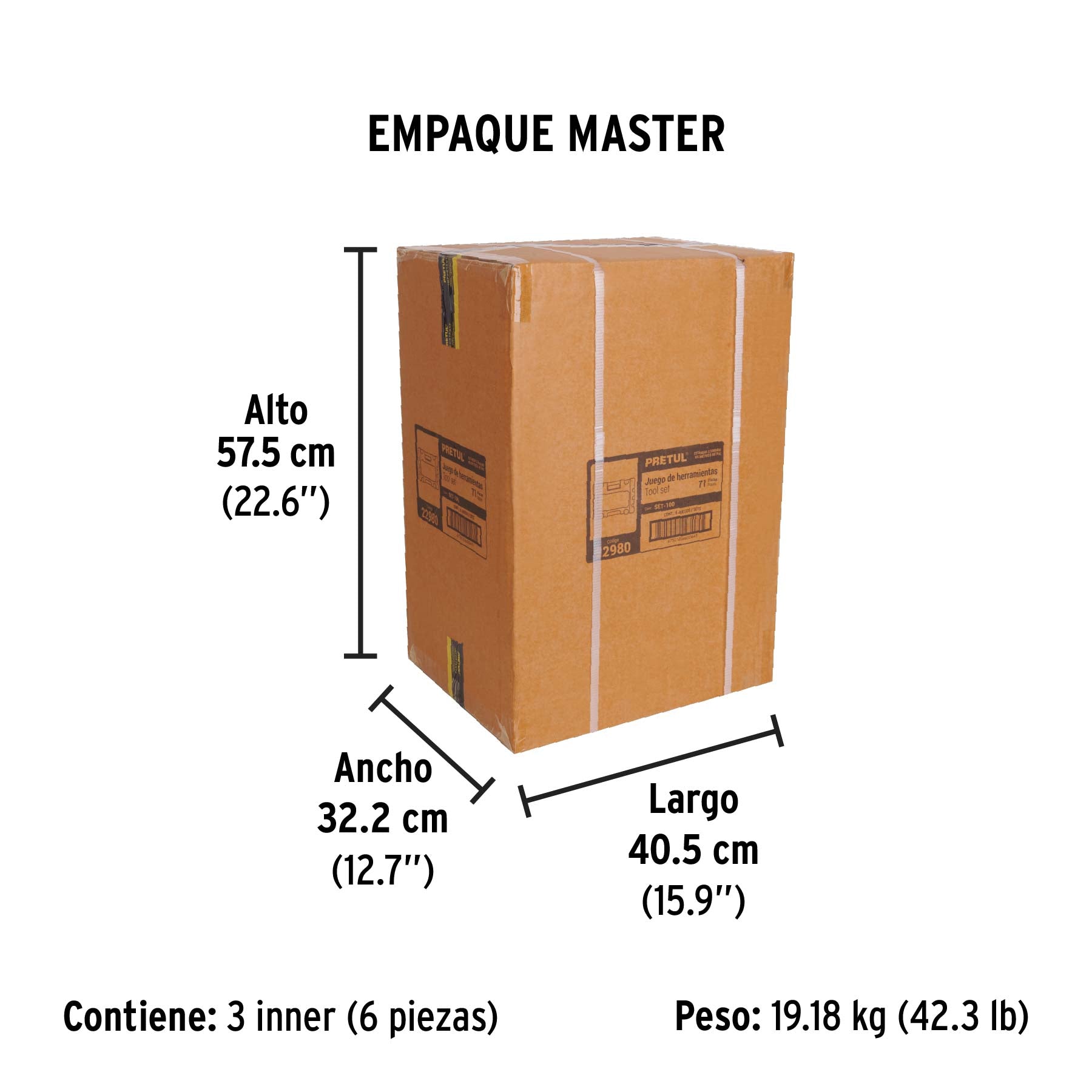 Set de herramientas para mecánica, 71 piezas, Pretul
