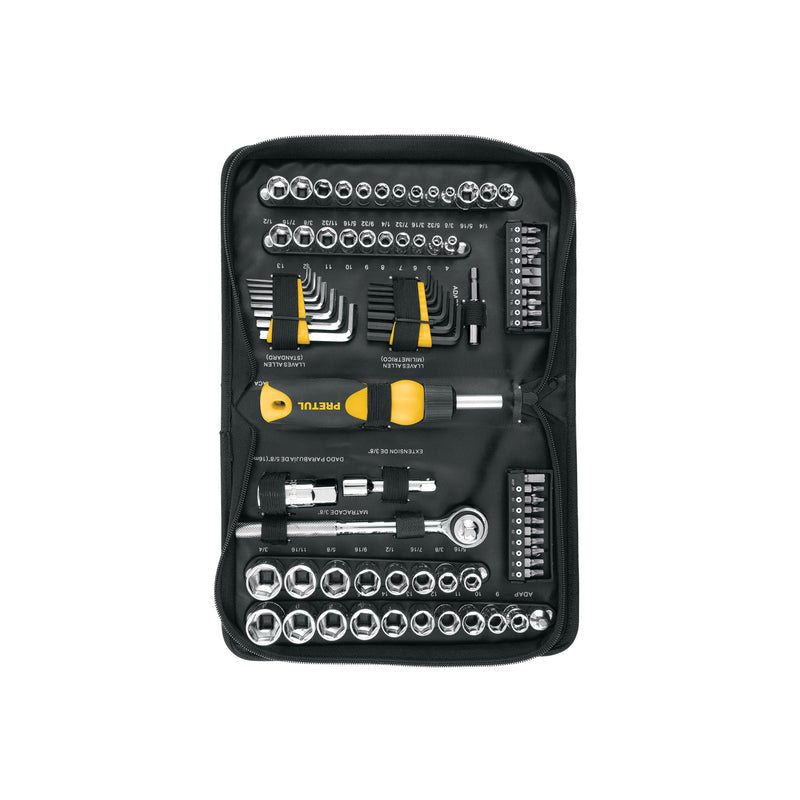 Set de herramientas para mecánica, 83 piezas, pretul