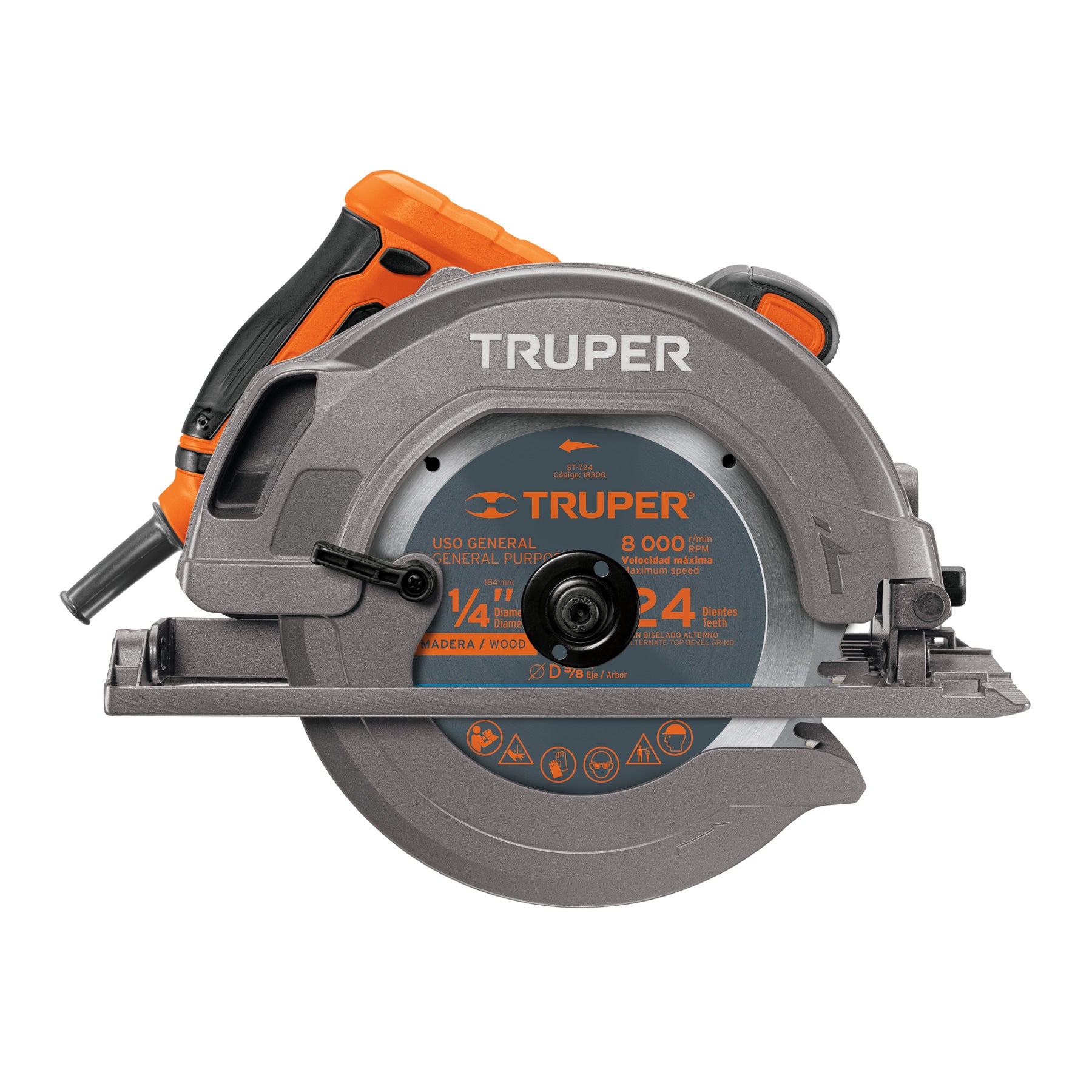 Sierra circular, 7-1/4", profesional, 1500 W