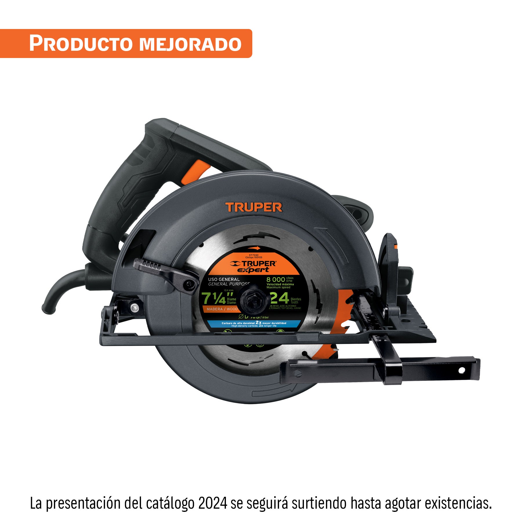 Sierra circular 7-1/4", industrial, 1800 W sustituye 11004
