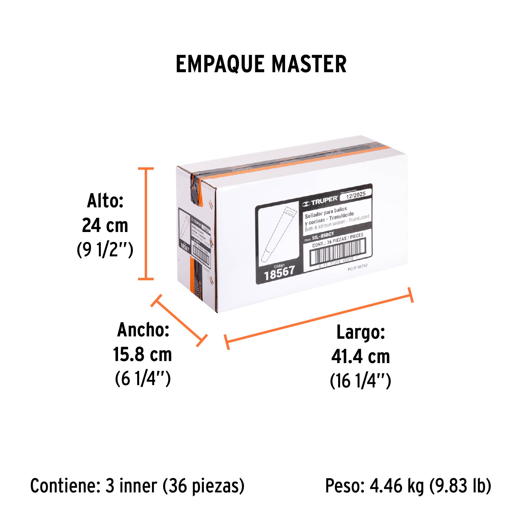 Sellador transparente para baño y cocina, 85 gr
