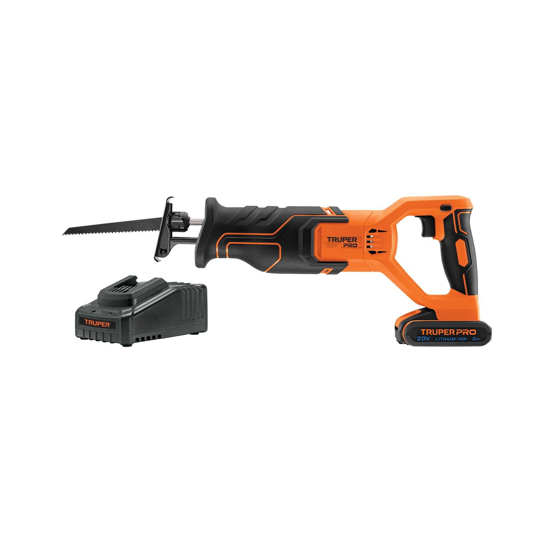 Sierra sable inal. 20V, 1 bat. 2Ah, 1 carg. TRUPER PRO
