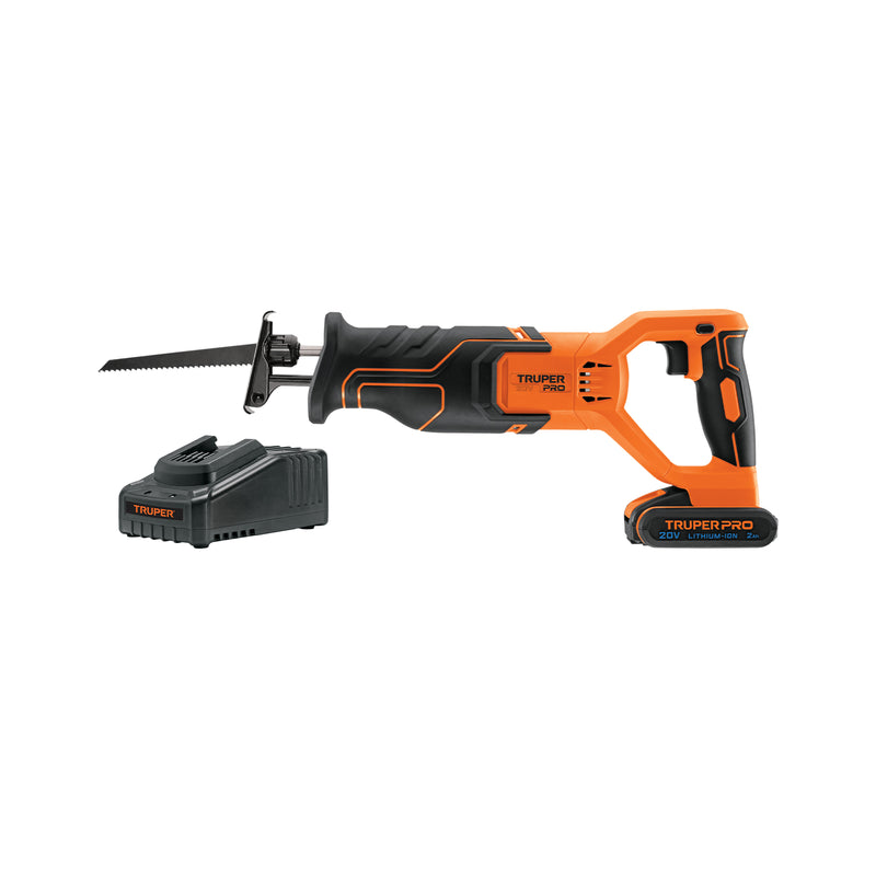 Sierra sable inal. 20V, 1 bat. 2Ah, 1 carg. TRUPER PRO