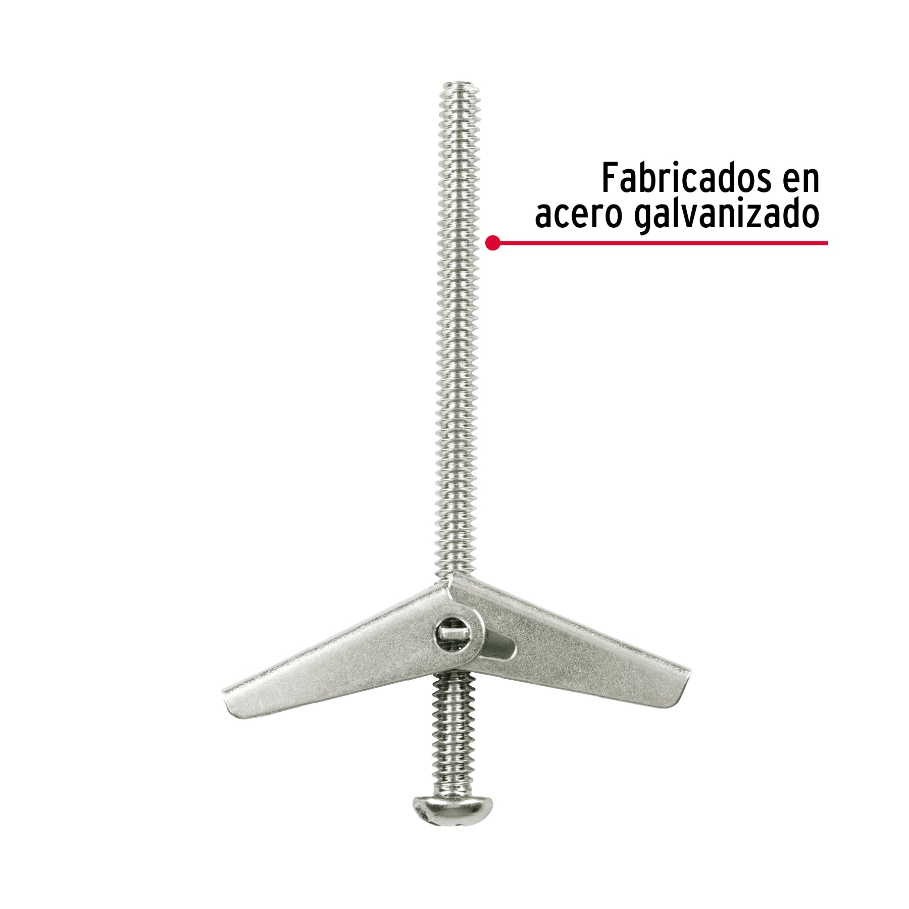 Sujetador tipo mariposa 3/16 X 3", bolsa 4 piezas