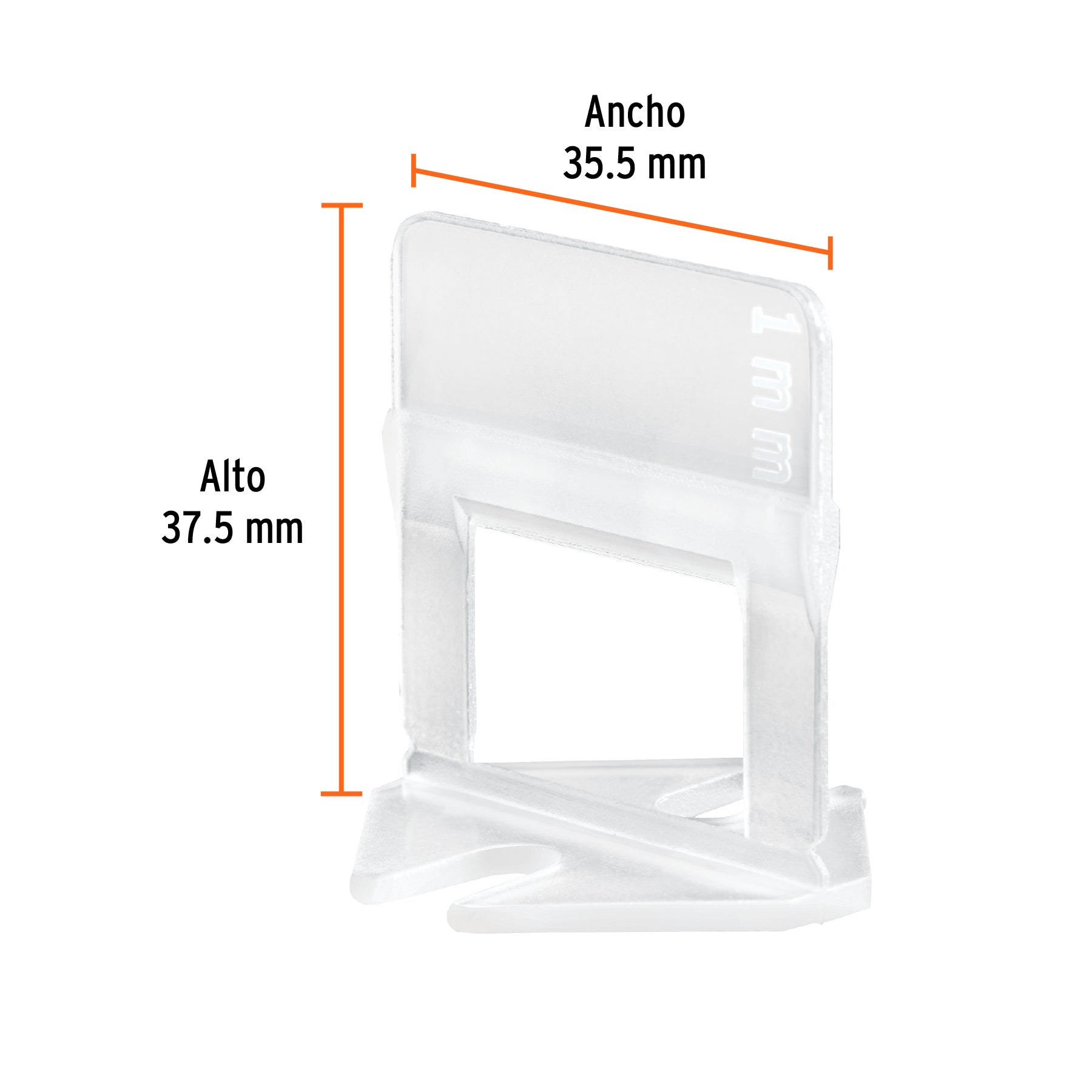Bolsa con 100 anclas de 1 mm, para nivelación de azulejos