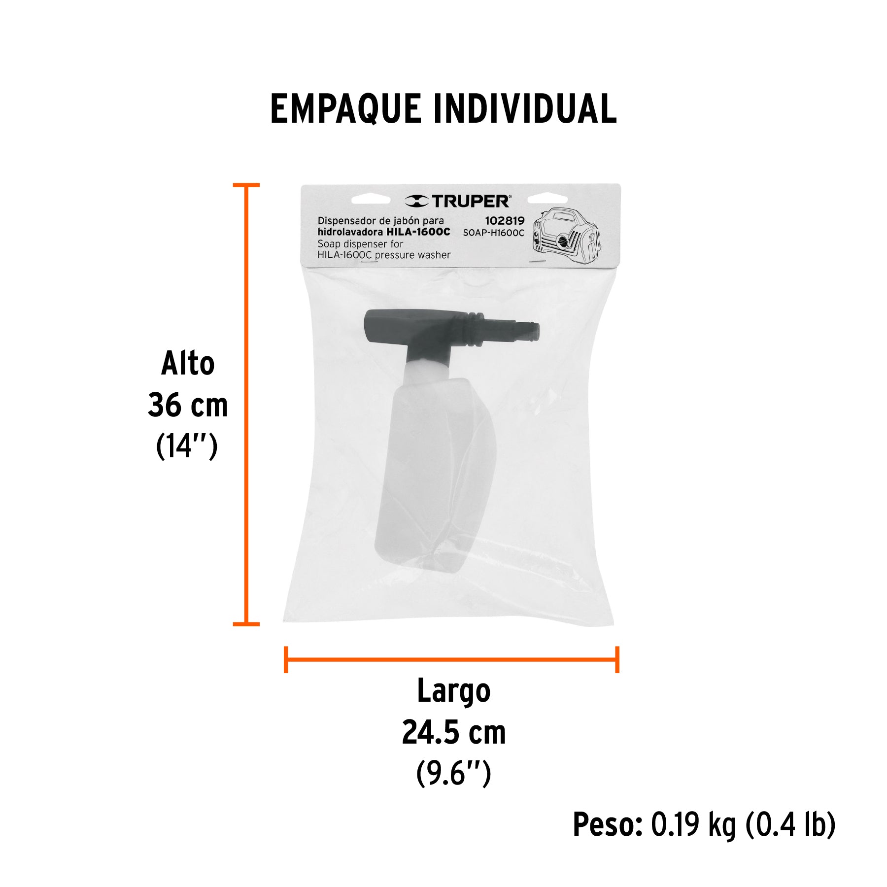 Dispensador de jabón para HILA-1600C, Truper