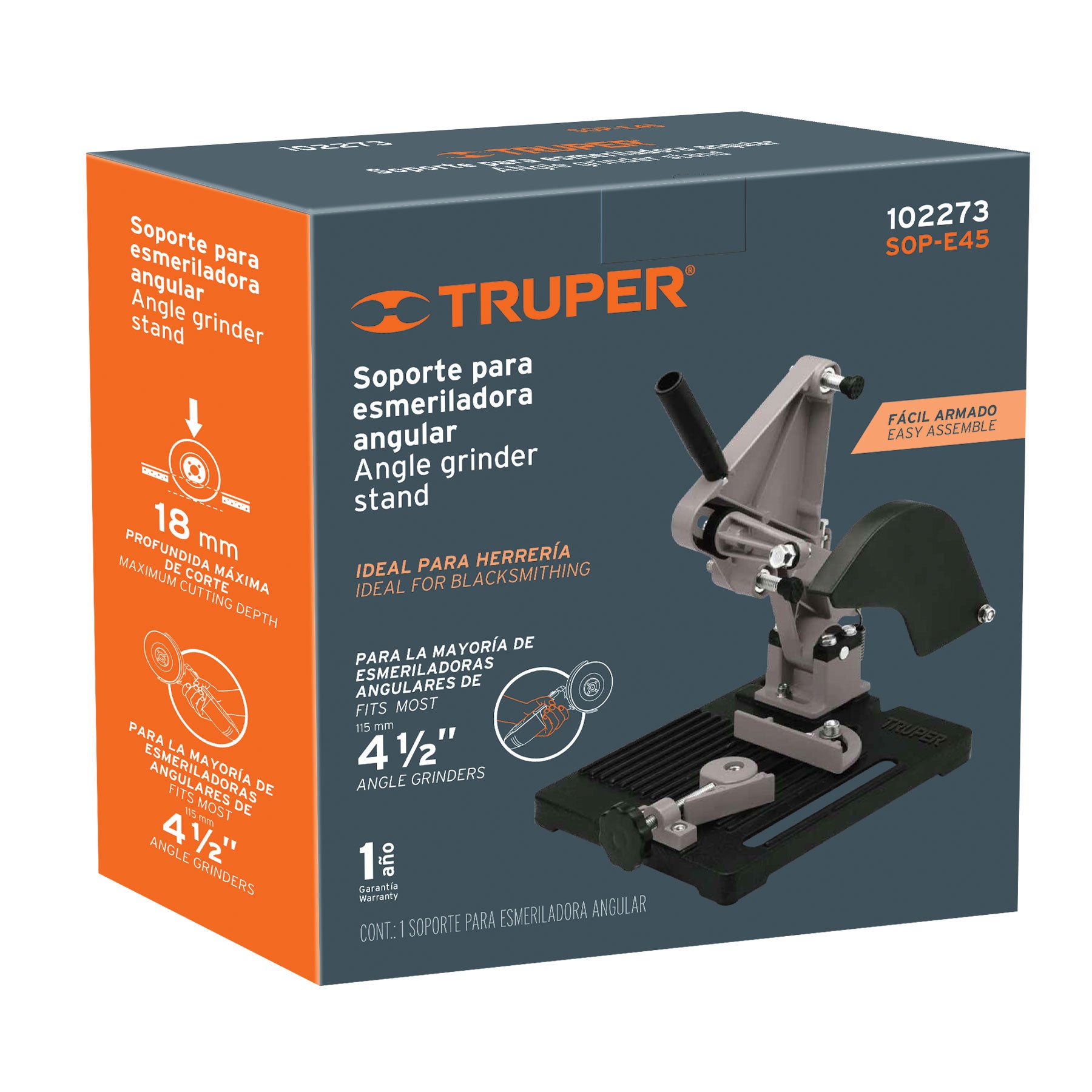 Soporte para esmeriladora angular de 4 1/2', Truper